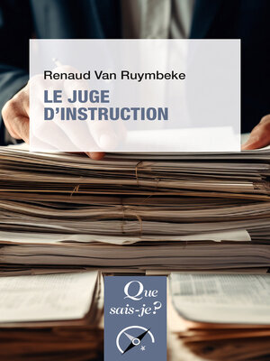 cover image of Le Juge d'instruction